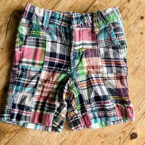GAP Colorful Plaid Madras Patchwork Shorts